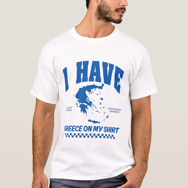 T-shirt J'ai la Grèce dans ma chemise (Devant)