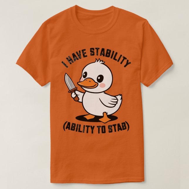 T-shirt j'ai la stabilité de poigner 3 (Design devant)