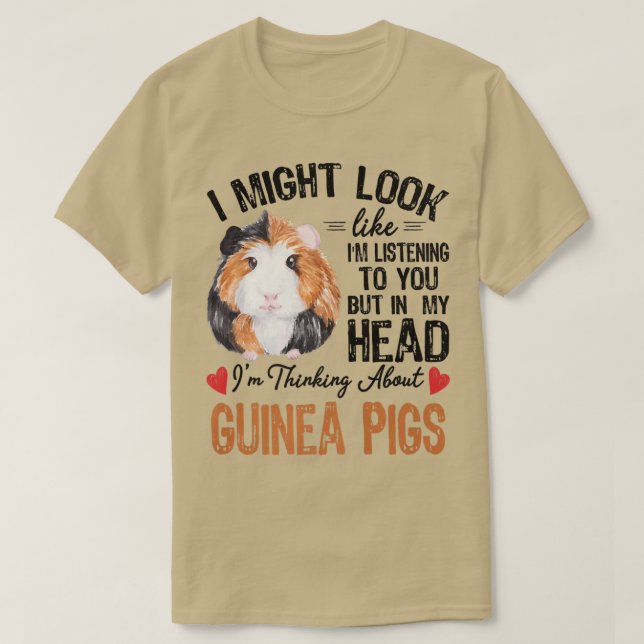 T-shirt J'ai l'air de t'écouter mignon Gui (Design devant)