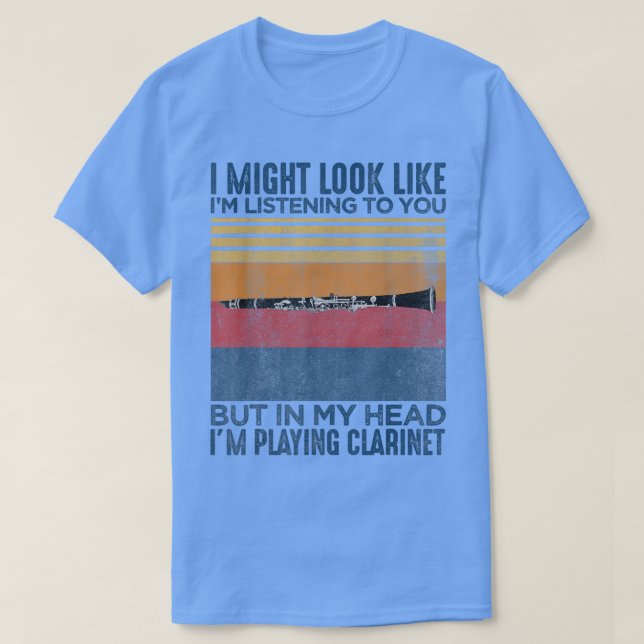T-shirt J'ai l'air de vous écouter Drôle Clari (Design devant)