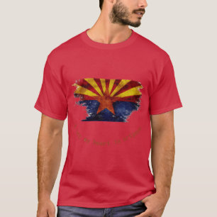 T-shirt J'ai laissé mon cœur en Arizona Un design cool pou