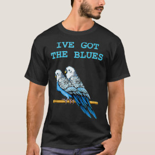 T-shirt J'ai le blues Blue Parakeet Budgie graphique de