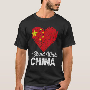 T-shirt J'Ai Le Coeur De La Chine J'Aime Le Drapeau Chinoi