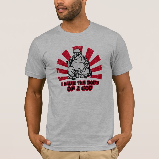 T-shirt j'ai le corps d'un dieu (Devant)