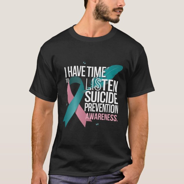 T-shirt J'ai le temps d'écouter la sensibilisation à la pr (Devant)
