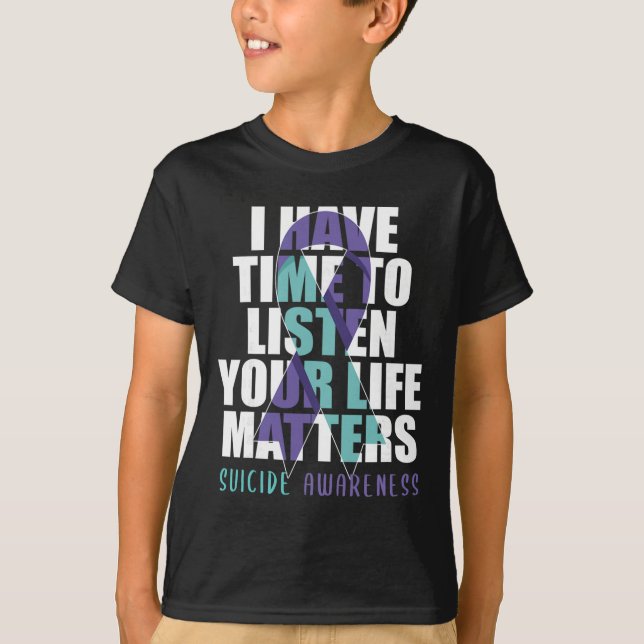 T-shirt J'ai le temps d'écouter les problèmes de la vie Se (Devant)