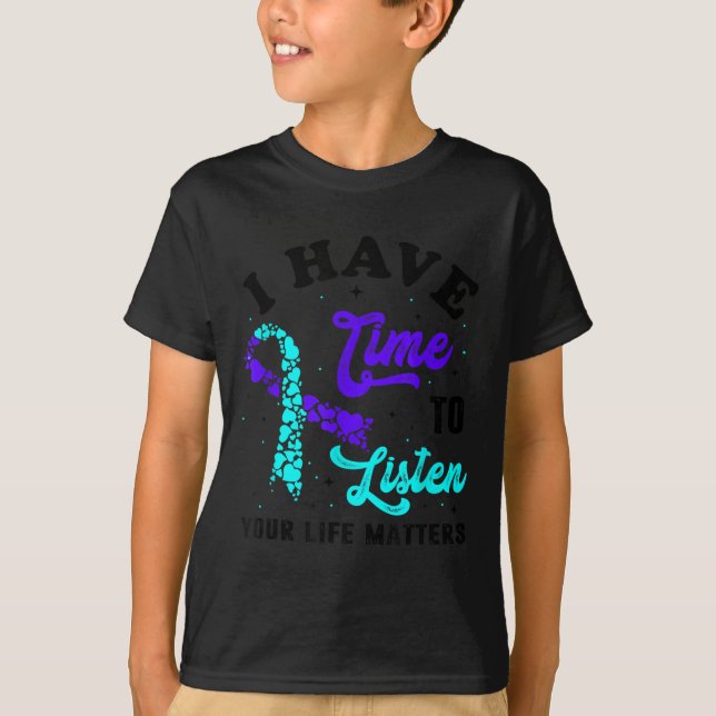 T-shirt J'ai le temps d'écouter Santé mentale Conscience d (Devant)