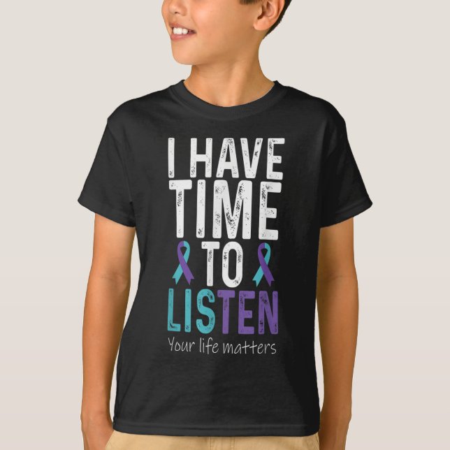 T-shirt J'ai le temps d'écouter - Sensibilisation à la pré (Devant)