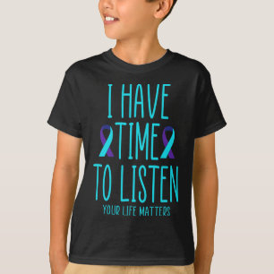 T-shirt J'Ai Le Temps D'Écouter Sensibilisation Au Suicide