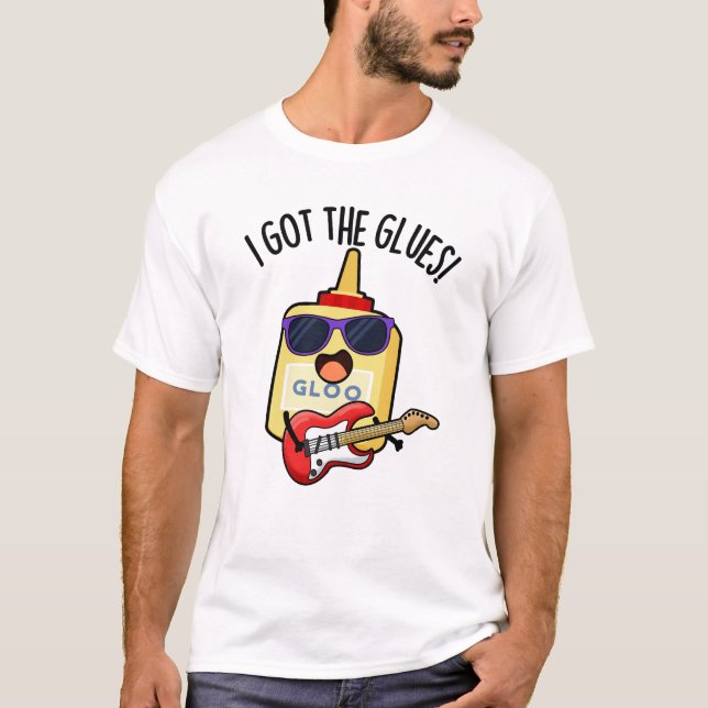 T-shirt J'ai les colles Blues drôle Pun  (Devant)
