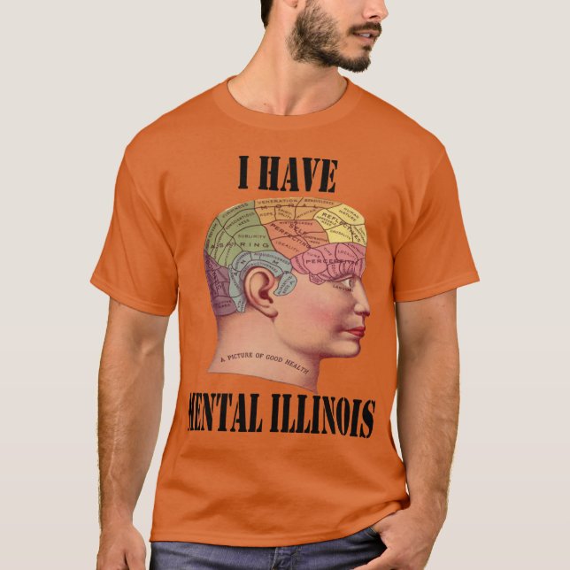 T-shirt J'ai l'Illinois mental 9 (Devant)