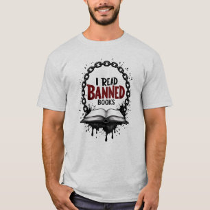 T-shirt J'ai lu des livres interdits – Badge de la liberté
