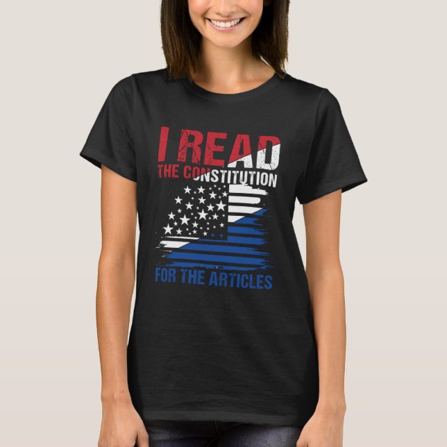T-shirt J'Ai Lu La Constitution Des Articles (Devant)