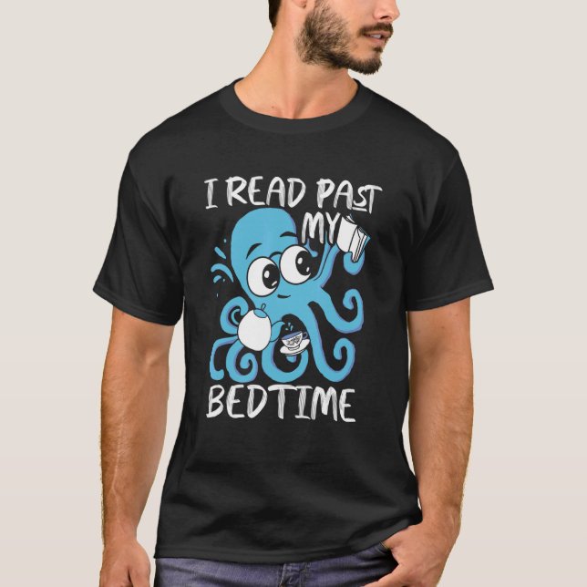 T-shirt J'Ai Lu Le Passé Mes Livres Octopus Du Lit (Devant)