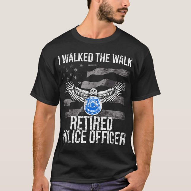 T-shirt J'ai marché le policier retiré par drapeau de (Devant)