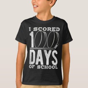 T-shirt J'ai marqué 100 jours de hockey à l'école