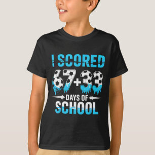 T-shirt J'ai marqué 100 jours de soccer de l'école 100e jo