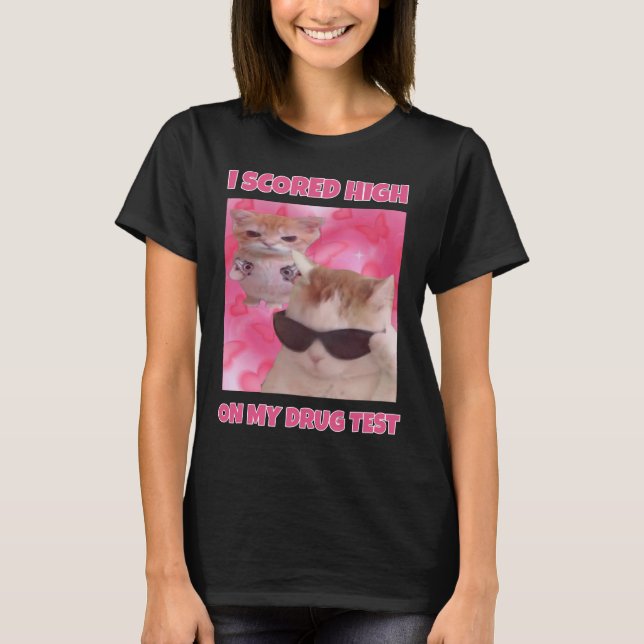 T-shirt J'ai marqué des femmes de mème de chat (Devant)