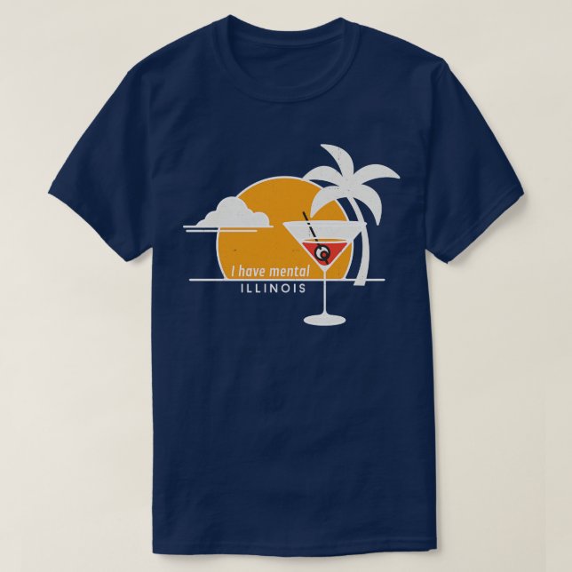 T-shirt J'ai mental Illinois (Design devant)