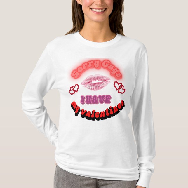 T-shirt J'ai mes valentines (Devant)