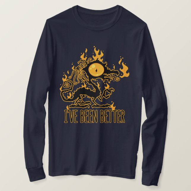 T-shirt J'Ai Mieux Été Scorché Dragon Crise (Design devant)