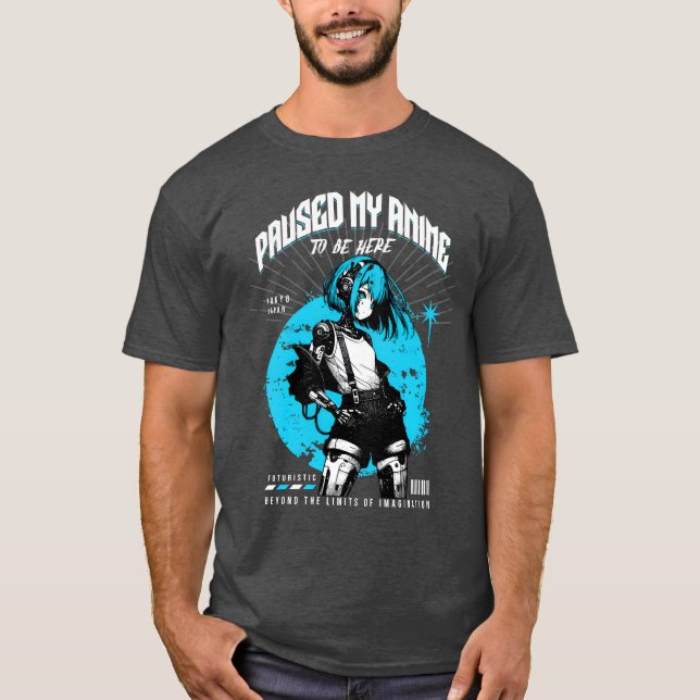 T-shirt J'ai mis en pause mes amis d'Anime (Devant)