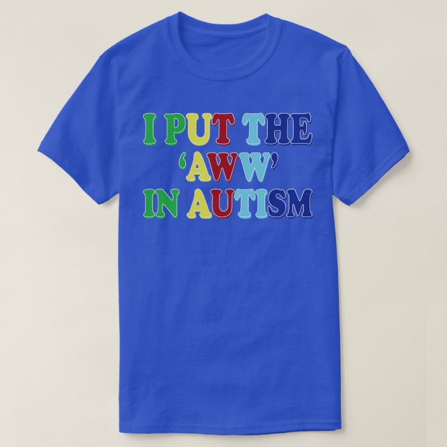T-shirt j'ai mis la main sur l'autisme (Design devant)