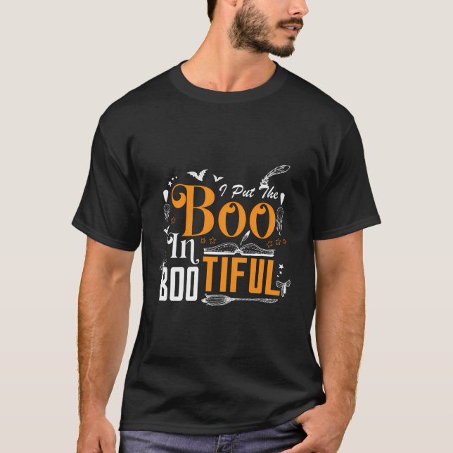 T-shirt J'Ai Mis Le 'Boo' Dans 'Bootiful Funny Halloween S (Devant)