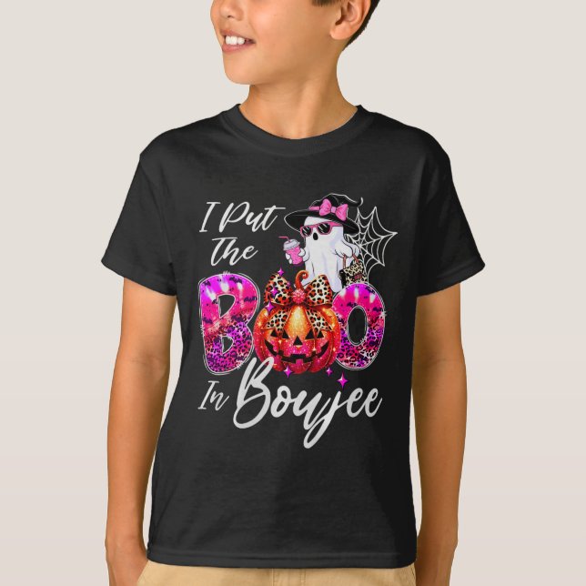 T-shirt J'ai mis le Boo dans Boujee Cute Leopard Boujie Fa (Devant)