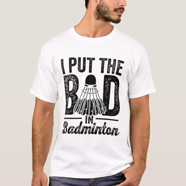 T-shirt J'Ai Mis Mal Dans Badminton Player Sport Shuttle (Devant)