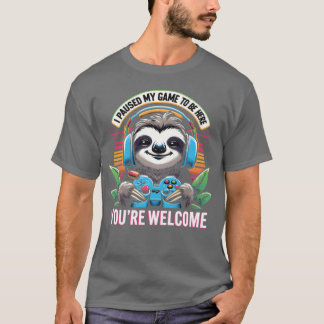T-shirt J'ai mis mon jeu en pause, je suis là famille fami