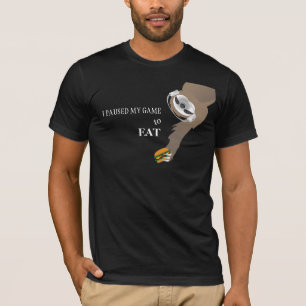 T-shirt J'ai mis mon jeu en pause pour manger serrant le T