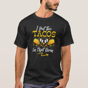 T-shirt J'Ai Mis Tacos Dans Ce Four Twin Pregnancy révéler