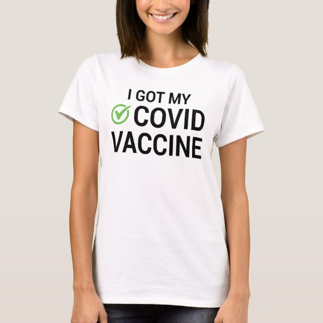 T-shirt J'Ai Mon Vaccin Au COVID (Devant)