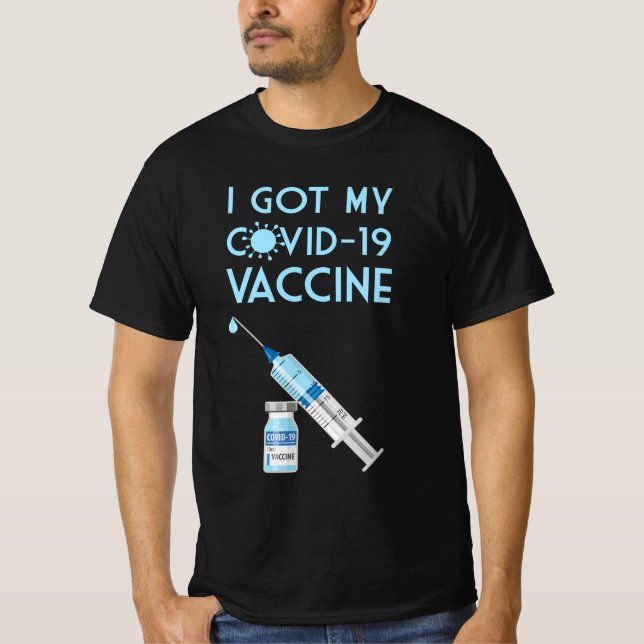 T-shirt J'Ai Mon Vaccin Convid-19 (Devant)