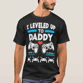 T-shirt J'Ai Niveau Jusqu'À Daddy Gamer Player 1 Joueur 2