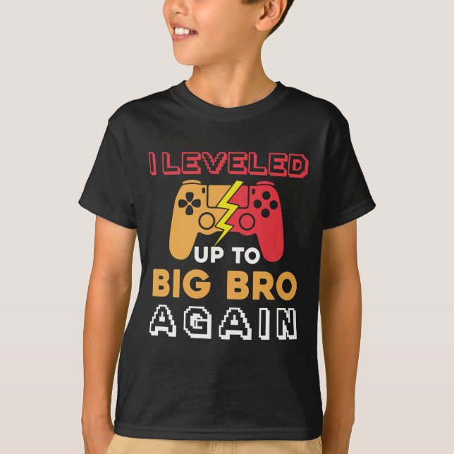 T-shirt J'ai nivelé à grand bro encore 2022 frère gamer (Devant)