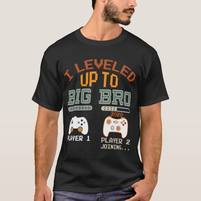 T-shirt J'ai nivelé jusqu'à Big Bro 2020 Gamer nouveau frè (Devant)