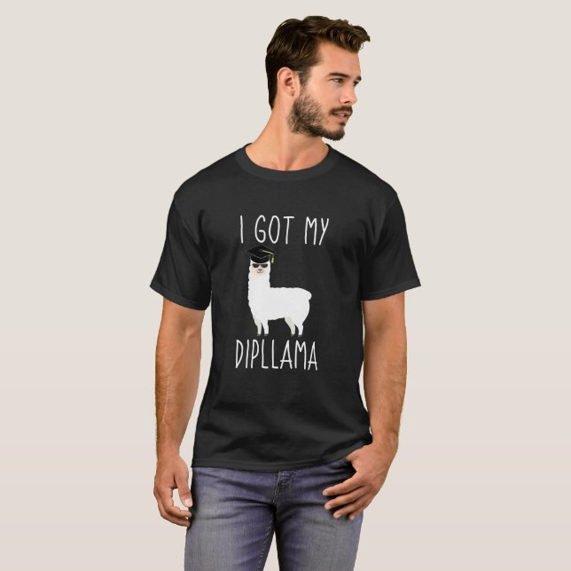 T-shirt J'Ai Obtenu Mon Dipllama Graduation Llama Pun (Devant entier)