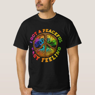 T-shirt J'Ai Obtenu Pacifique Facile Sentiment Hippie Arbr