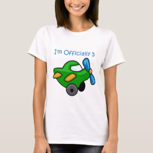 T-shirt J'ai officiellement 5 ans, Jet Plane