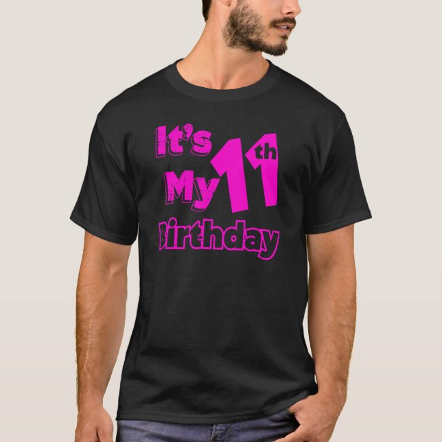 T-shirt J'ai onze ans et c'est mon 11e anniversaire 1 (Devant)