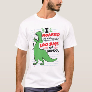 T-shirt J'ai parcouru 100 jours de Dino scolaire
