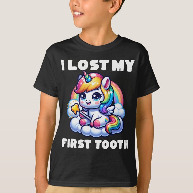 T-shirt J'Ai Perdu Ma Première Dent Unicorne Fairy (Devant)
