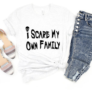 T-shirt J'Ai Peur À Ma Propre Famille Sarcasme Mème Drôle