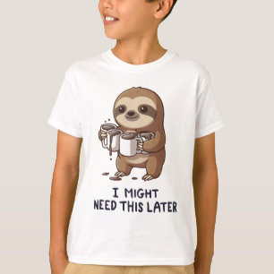 T-shirt J'Ai Peut-Être Besoin De Café Plus Tard - Lazy Slo