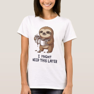 T-shirt J'Ai Peut-Être Besoin De Café Plus Tard - Lazy Slo