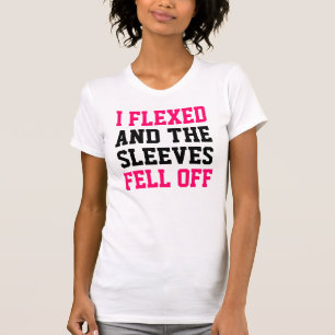 T-shirt J'ai plié et les manches sont tombées de rose/bl