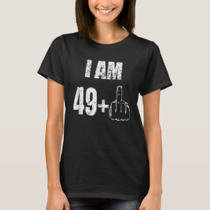 T-shirt J'ai plus de 49 ans Doigt moyen le plus 50e annive