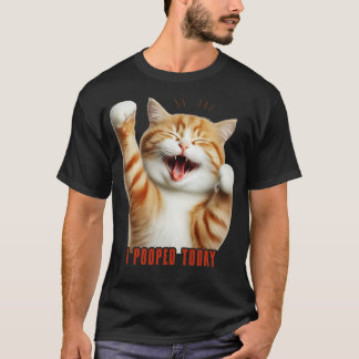T-shirt J'Ai Poopé Aujourd'Hui Drôle Chat